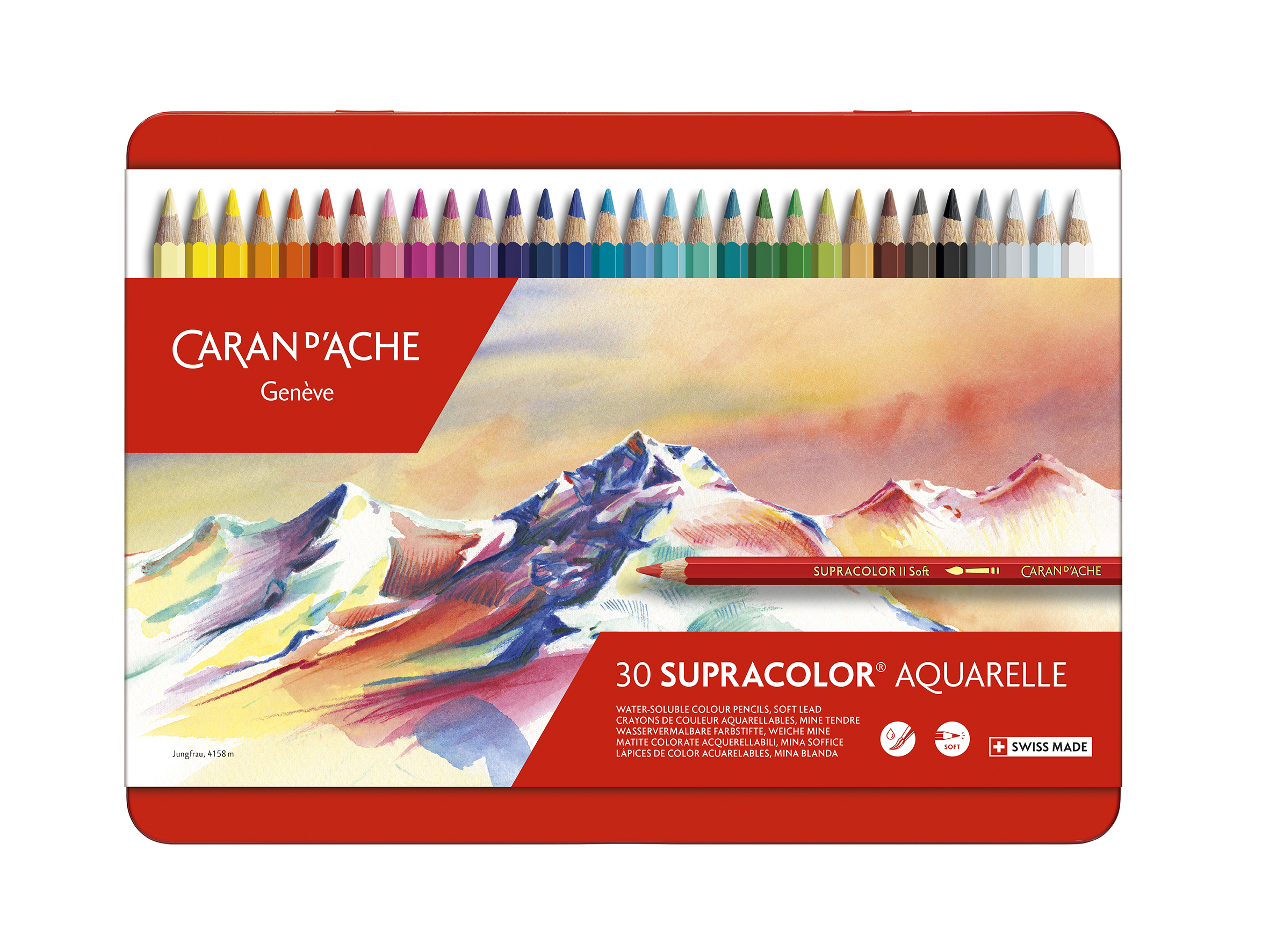 Caran d'Ache FanColor 40 Pastelli Matite Colorate con Scatola in